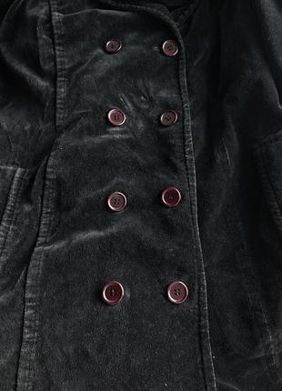 Женский велюровый черный длинный пиджак oasis4 фото