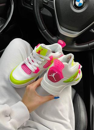 Nike air jordan 4 retro 'lemon venom' жіночі кросівки найк аїр джордан8 фото