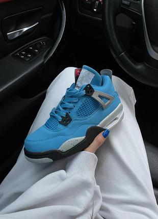 Nike air jordan 4 retro 'university blue' жіночі кросівки найк аїр джордан