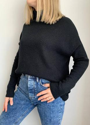 Вьязаная кофта свитер в рубчик удлиненный promod гольф водоласка светр