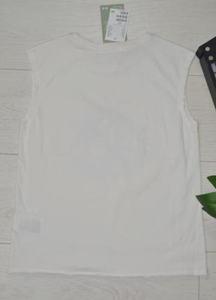 10-12 лет 140-152 см h&m фирменная футболка топ без рукавов из хлопка с принтом vacay vibes8 фото