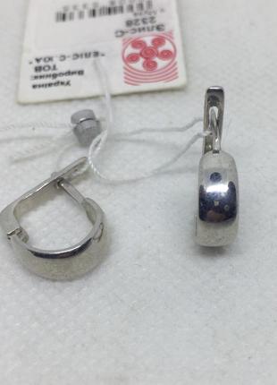 Новые родированые серебряные серьги серебро 925 пробы2 фото