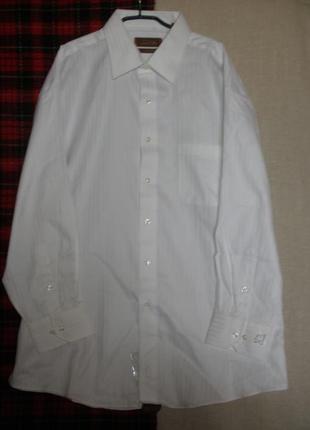 Новая белая  сорочка рубашка tasso elba от macy's классика длинный рукав