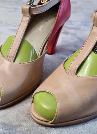 Жіночі туфлі мері джейн з відкритим носком zanon zago німеччина4 фото