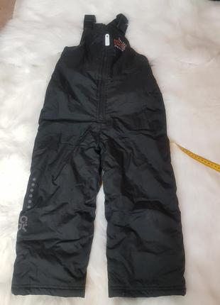 Зимний теплый полукомбинезон штаны на бретелях зима1 фото