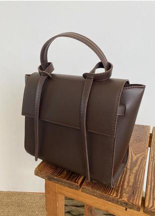 Стильні сумки коричневого (шоколадного) кольору5 фото