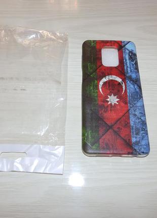Чехол xiaomi redmi note 9s флаг азербайджана дизайнерские чехлы1 фото