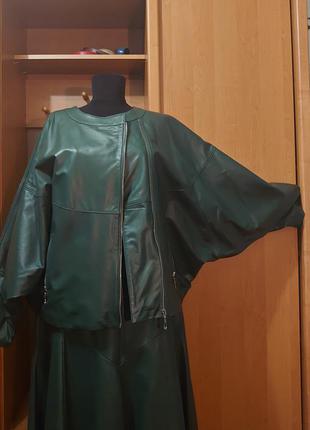 Куртка кожаная,батальный размер.1 фото