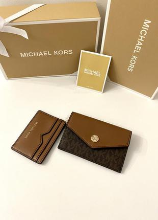 Michael kors жіночий шкіряний гаманець майкл корс оригінал жіночий шкіряний гаманець на подарунок дівчині дружині на новий рік9 фото