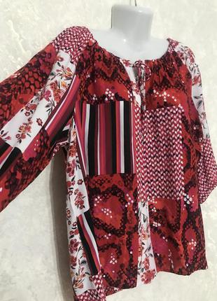 Натуральная яркая блуза 👚