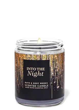 Однофитильная свеча ароматизированная bath & body works - into the night