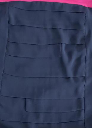 Блуза кофта класика per una шифон офіс круглий ділова женская короткий рукав складки оздоблення стильна нарядна модна блузка літо осінь весна7 фото