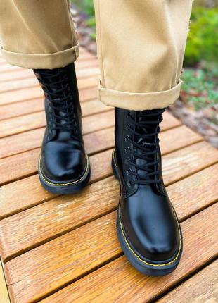 Женские ботинки dr. martens 1460 bex classic мех | жіночі черевики чорні7 фото