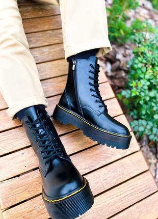 Жіночі черевики dr. martens jadon black термо знижка sale | жіночі черевики чорні знижка3 фото