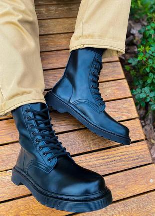 Женские ботинки dr. martens mono black термо sale | жіночі черевики чорні знижка7 фото