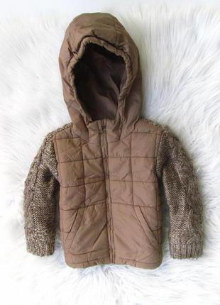 Утепленная куртка бомбер худи с капюшоном zara