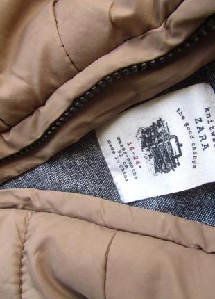 Утепленная куртка бомбер худи с капюшоном zara5 фото