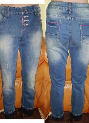 Сині утеплені джинси new jeans w30 нові бірки