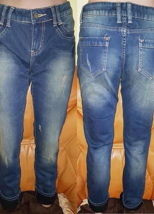 Сині утеплені джинси new jeans w30 нові бірки