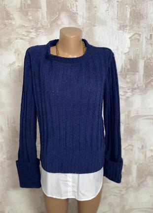 Об'ємний светр з сорочкою,довгі рукави(025)2 фото