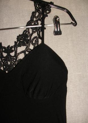 Короткое коктейльное черное платье patty открытая спина кружево3 фото