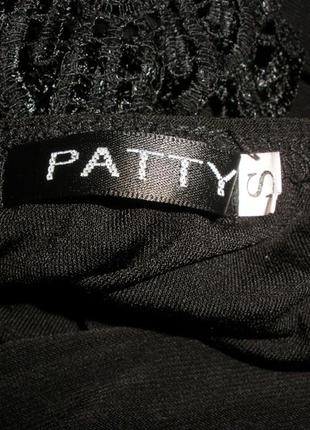Короткое коктейльное черное платье patty открытая спина кружево8 фото