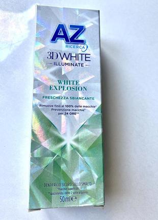 Зубна паста az 3d white illuminate explosion , 50 мл., германия, супер эффект,3 фото