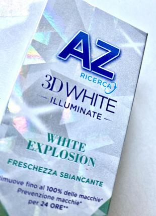 Зубна паста az 3d white illuminate explosion , 50 мл, німеччина, супер ефект,4 фото