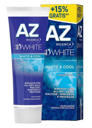 Зубная паста az 3d white & cool отбеливающая, 75 мл, германия, супер  отбеливание и свежесть1 фото