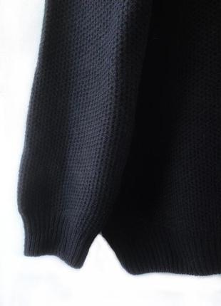Шерстяной вязанный черный свитер  бренда la paz, португалия6 фото