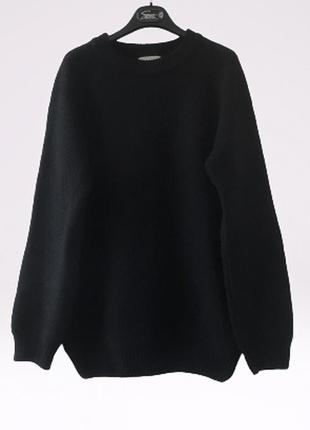Шерстяной вязанный черный свитер  бренда la paz, португалия5 фото