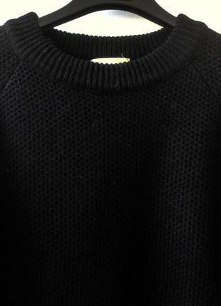 Шерстяной вязанный черный свитер  бренда la paz, португалия7 фото