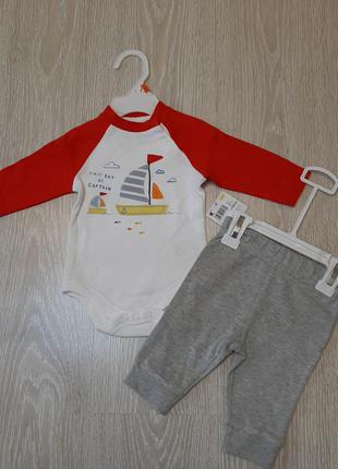 Комплект костюм двійка боді довгий рукав штани