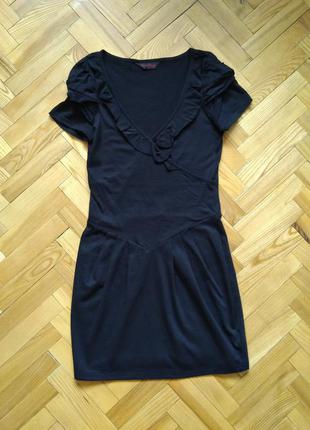 Маленькое черное трикотажное платье miss selfridge р.uk6 или xs3 фото