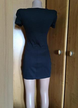 Короткое черное трикотажное платье miss selfridge р.uk6 или xs