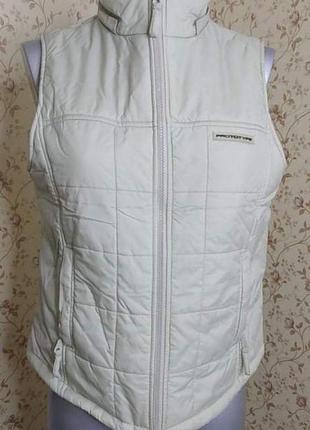 Жилетка стьобана жіноча куртка-безрукавка l біла prototype