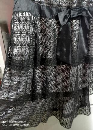 Шикарное фирменное платье blugirl 46-48р дорогое кружево3 фото
