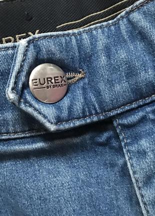 Шорти бермуди джинсові, з защипами, eurex by brax. німеччина. us 36/344 фото
