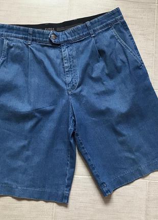 Шорты бермуды джинсовые, с защипами, eurex by brax. германия. us 36/34