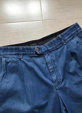 Шорти бермуди джинсові, з защипами, eurex by brax. німеччина. us 36/343 фото
