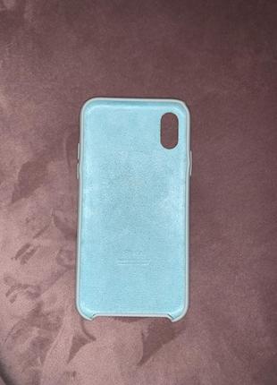 Silicon case для іphone x-xs (цвет тиффани)2 фото