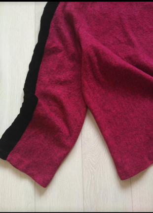 Мягкий свитер джемпер реглан oversized оверсайз с лампасами вставками велюра широкий рукав2 фото