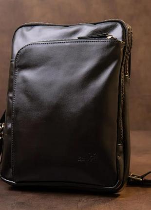Мужская сумка кожаная черная