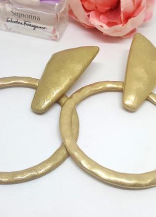 🌝🌼 крупные серьги-гвоздики с подвесками "кольца" в винтажном стиле от designb с сайта asos7 фото