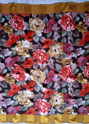 Платок шёлк шовк квіти в стиле nina ricci4 фото