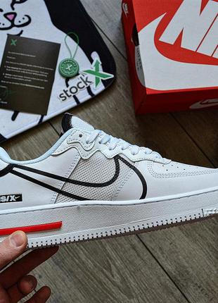 Nike air force 1 react white & true red new new new!!!