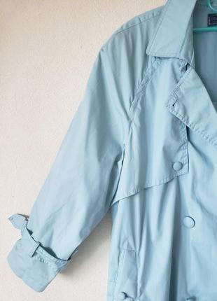 Новый винтажный эксклюзивный плащ бирюзово-мятного оттенка.
 классика.4 фото