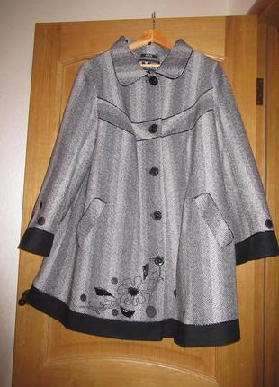 Зимнее пальто из шерсти, 58 р.1 фото
