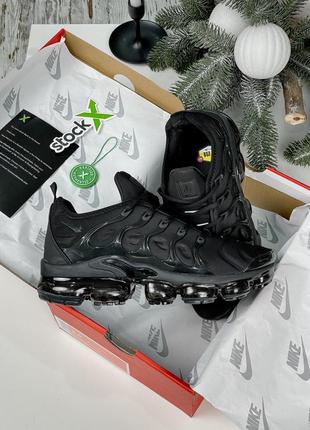 Кроссовки nike air vapormax plus triple black7 фото