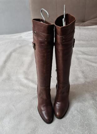 😻😻😻 женские элегантные коричневые высокие сапоги  на каблуке bally2 фото